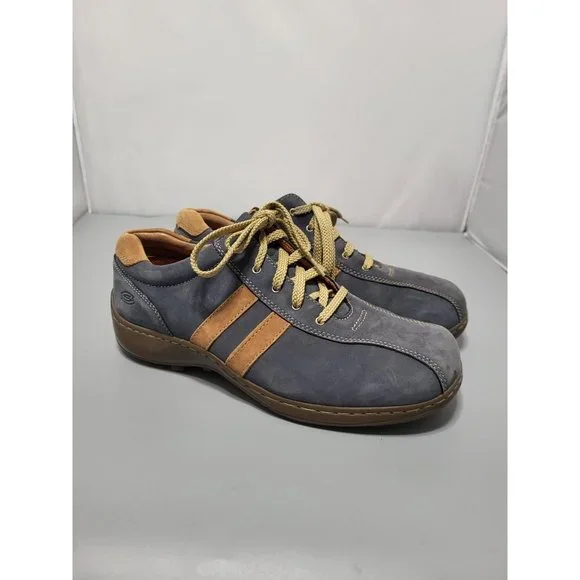 Skechers Critics Men's Blue Tan Striped Leather Oxford Shoes, 10 - SN 60043 - Picture 1 of 7